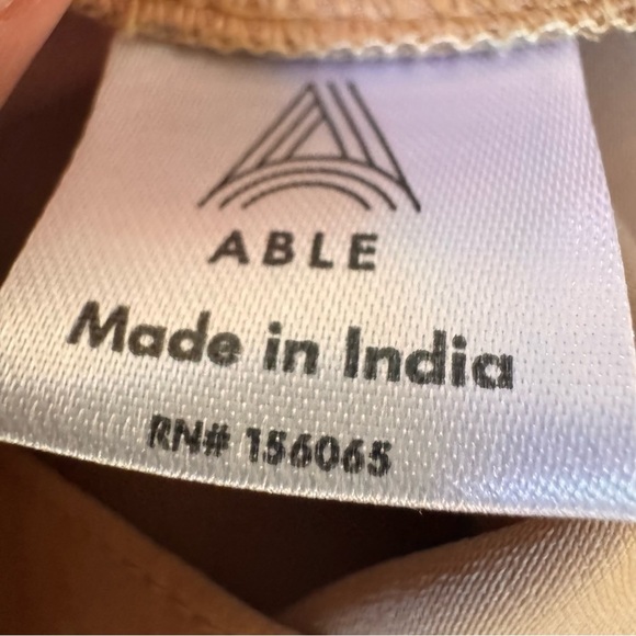 NWT ABLE Claire Crepe Wide Leg Pant in "Camel" Tan Size 12 - Picture 10 of 15